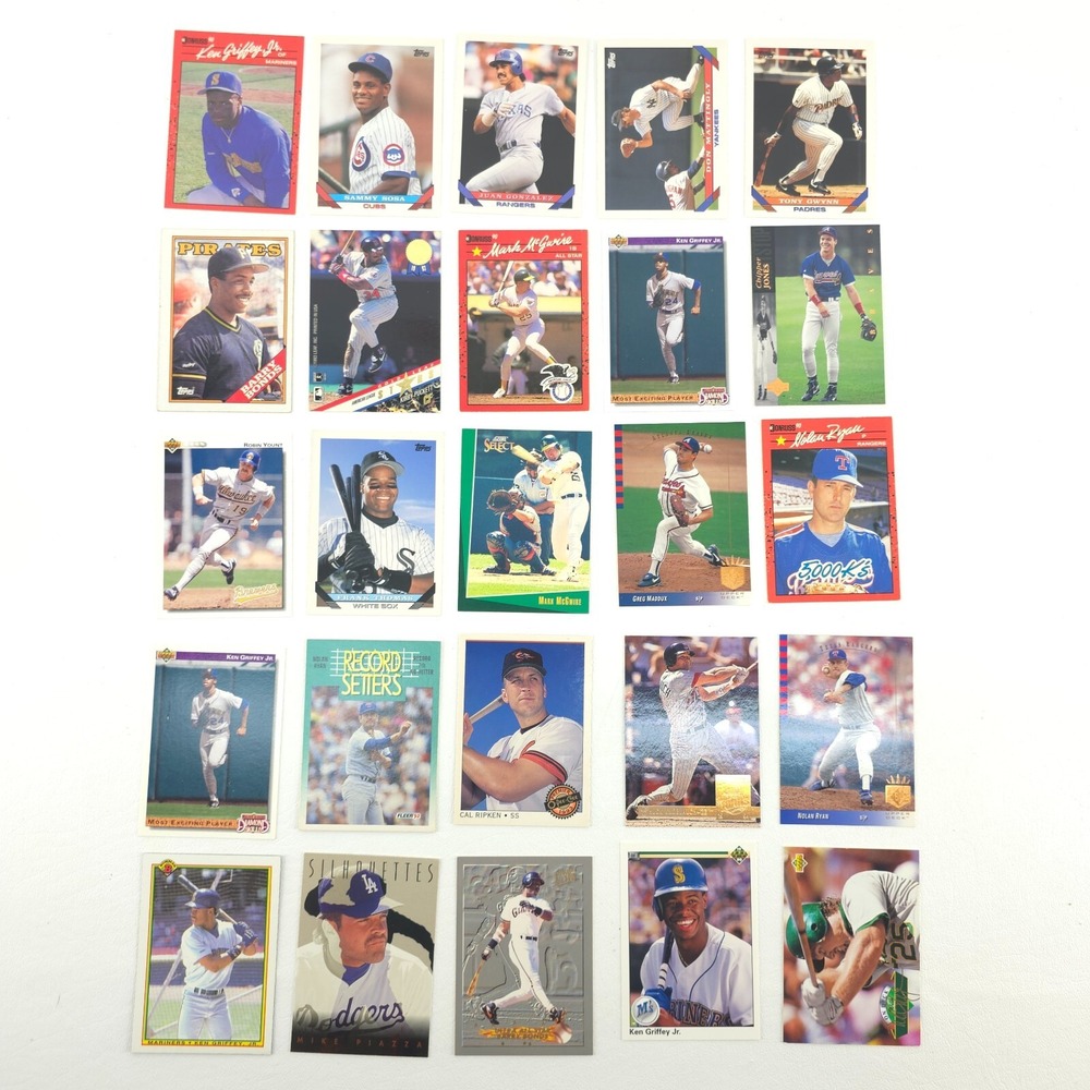25 Card Baseball Star Lot Several Year Span All Pictured Sosa McGwire Gonzalez
